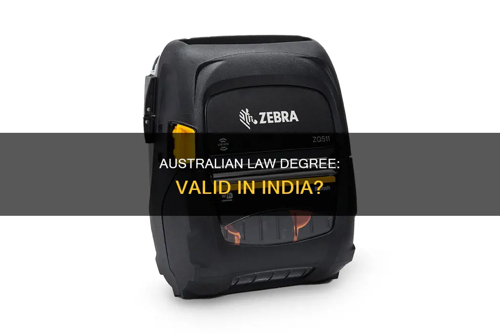 is australian law degree valid in india