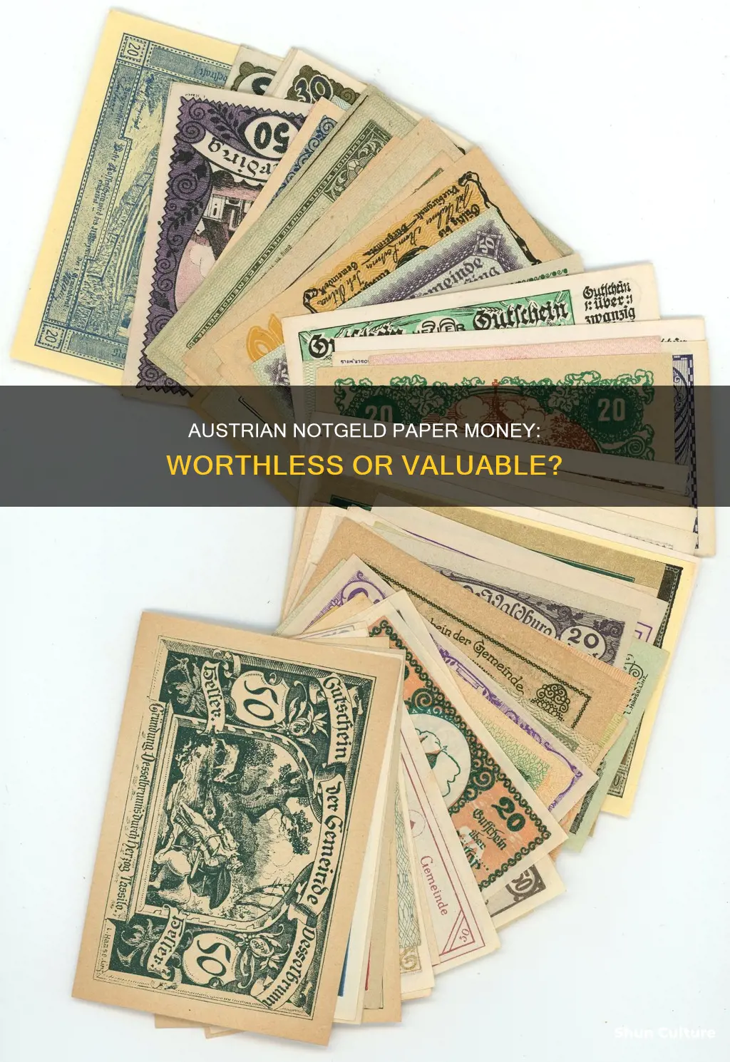 is austrian notgeld paper money worth anything