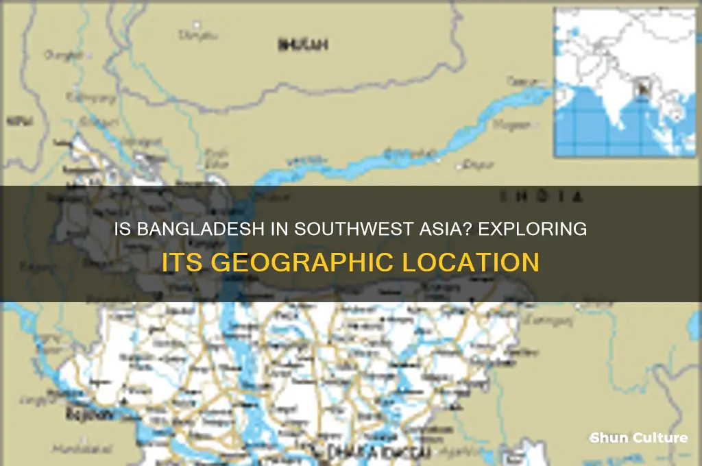 is bangladesh in south west