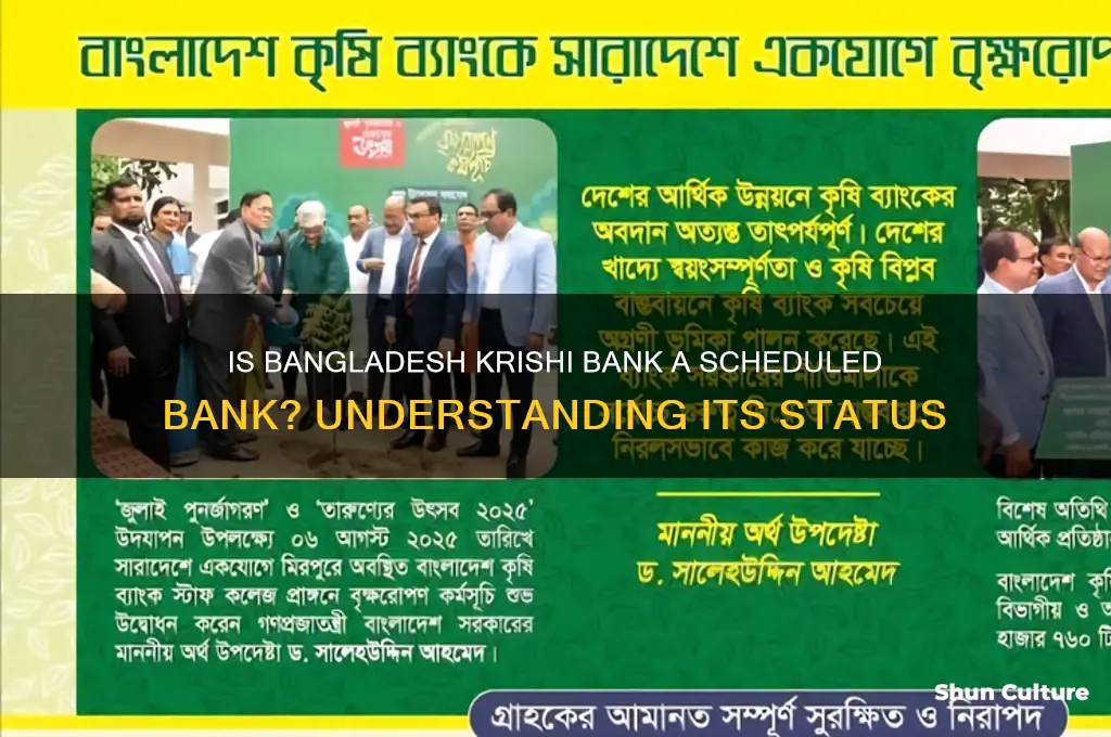 is bangladesh krisi bank an scheduled bank