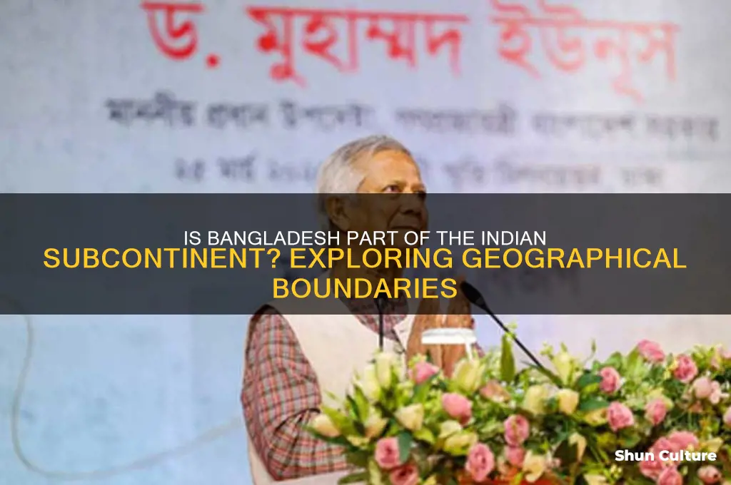 is bangladesh part of the indian subcontinent