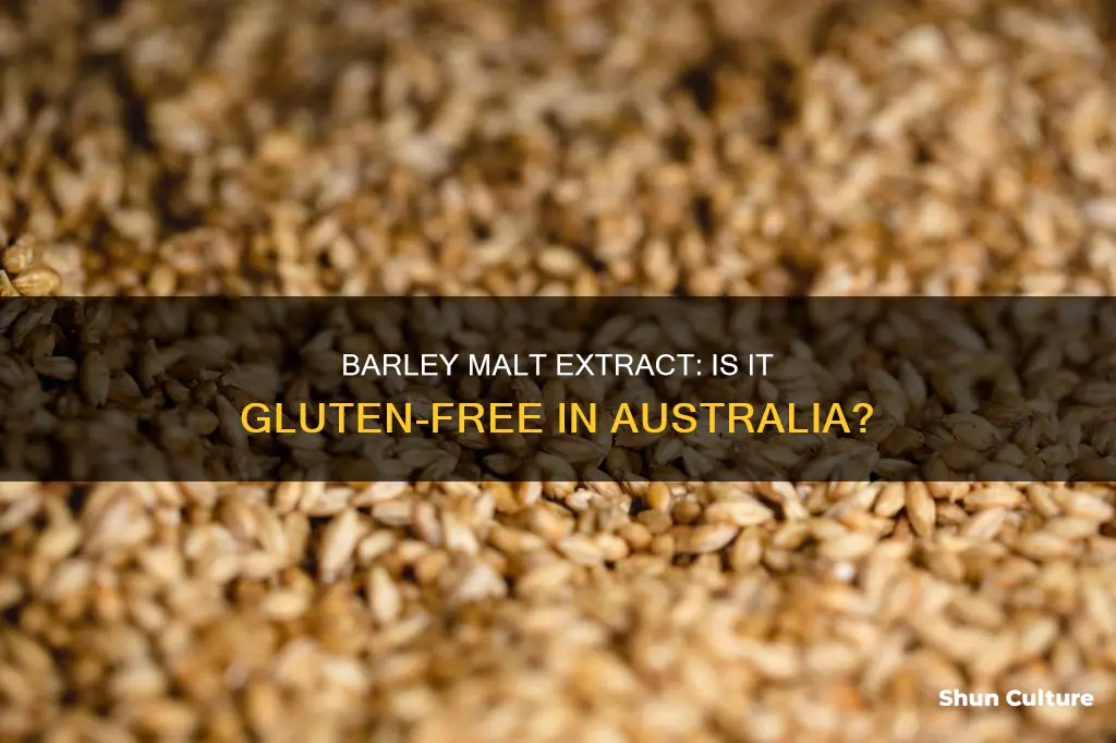 is barley malt extract gluten free australia