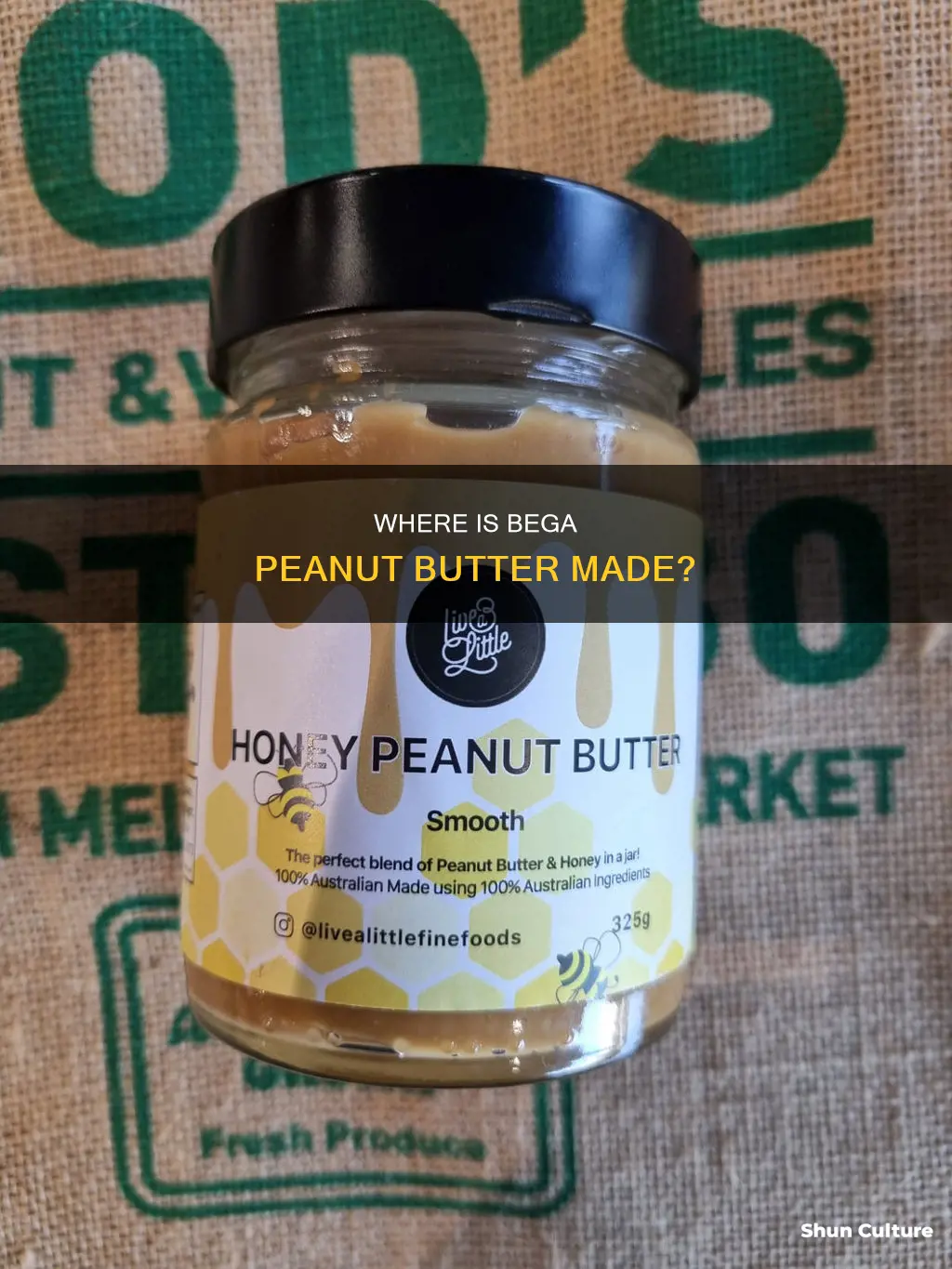 is bega peanut butter made in australia