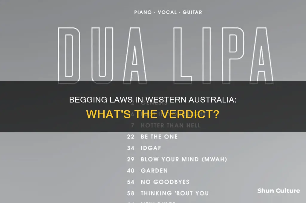 is begging illegal in western australia