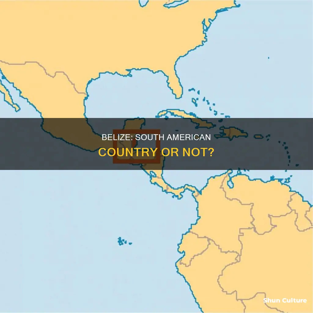 is belize a part of south america