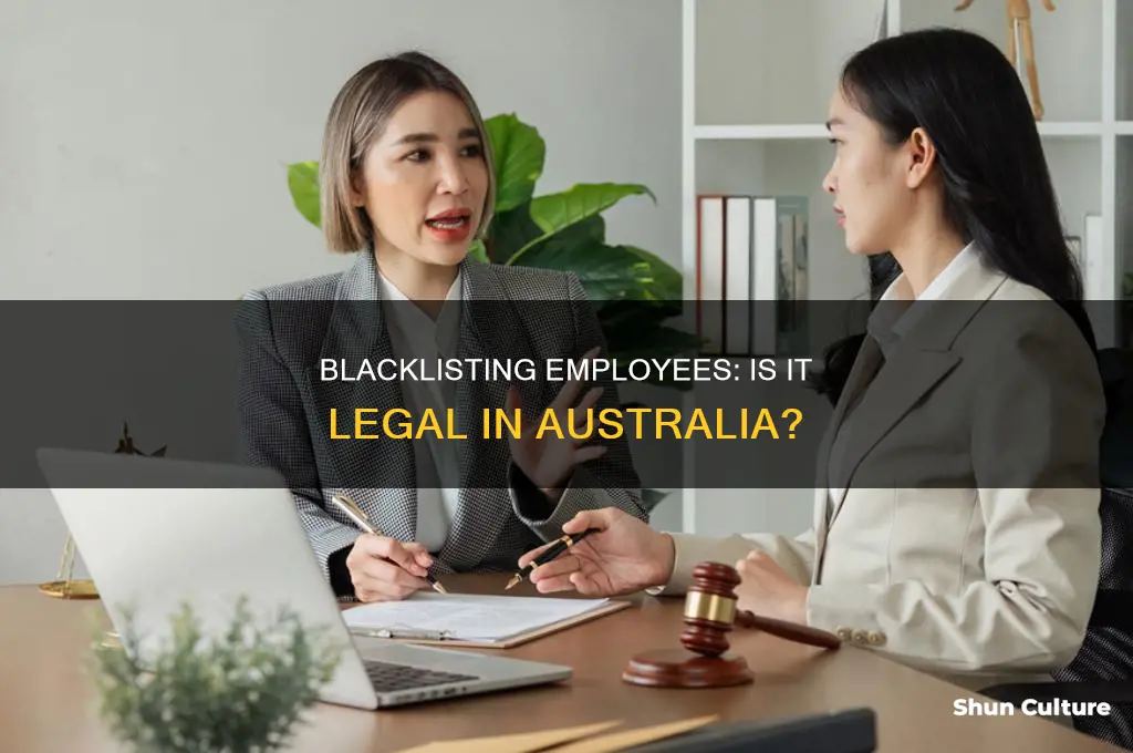 is blacklisting an employee illegal australia
