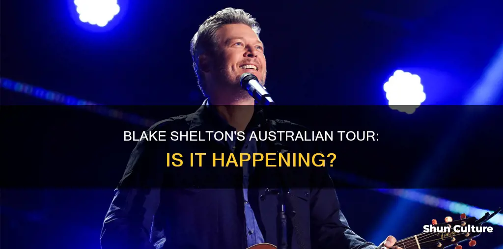 is blake shelton coming to australia