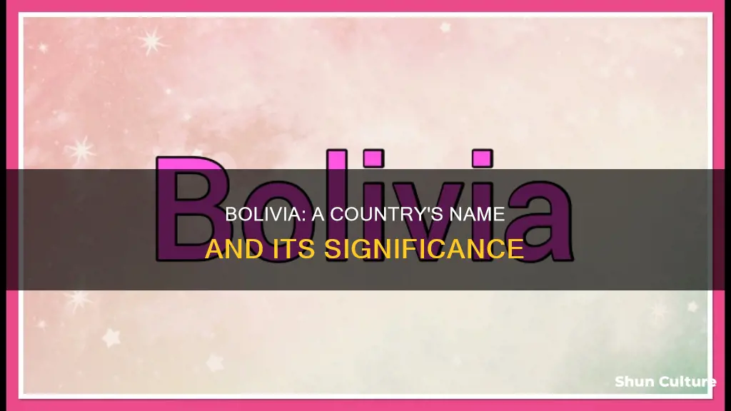 is bolivia a name