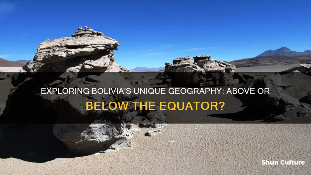 is bolivia above or below the equator