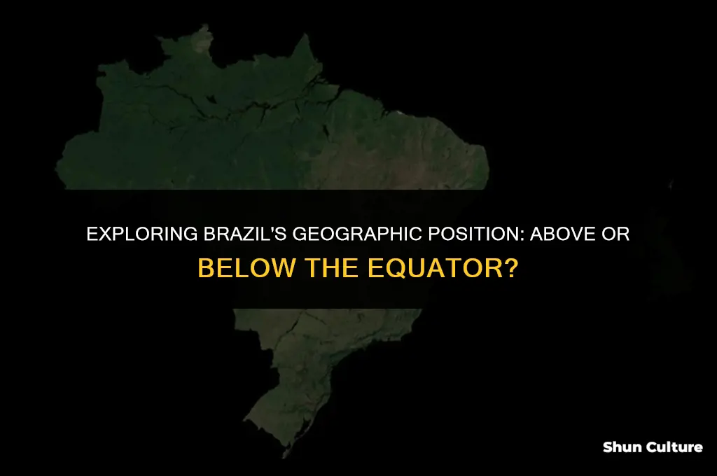 is brazil above or below the equator