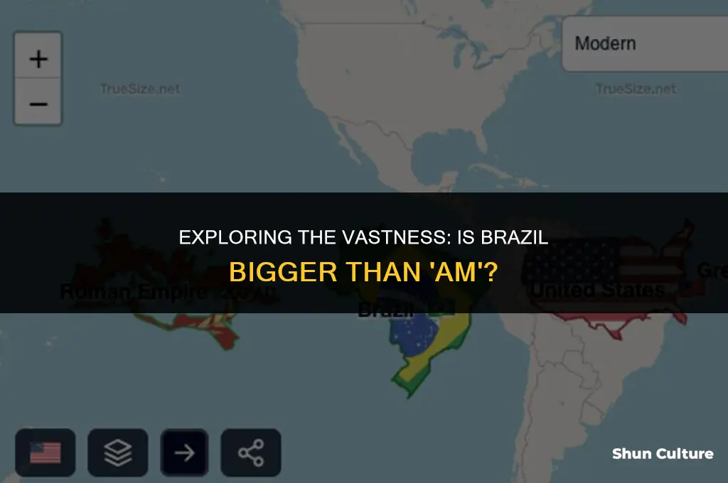 is brazil bigger than am