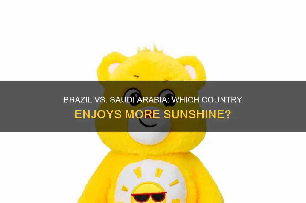 is brazil sunnier than saudi arabia