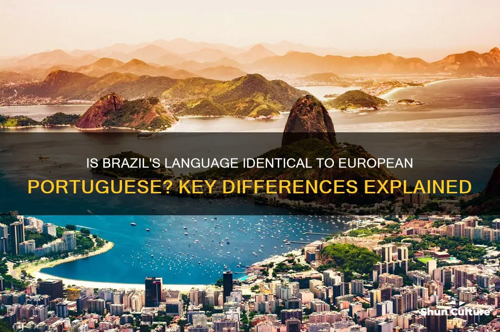 is brazils language the same as european