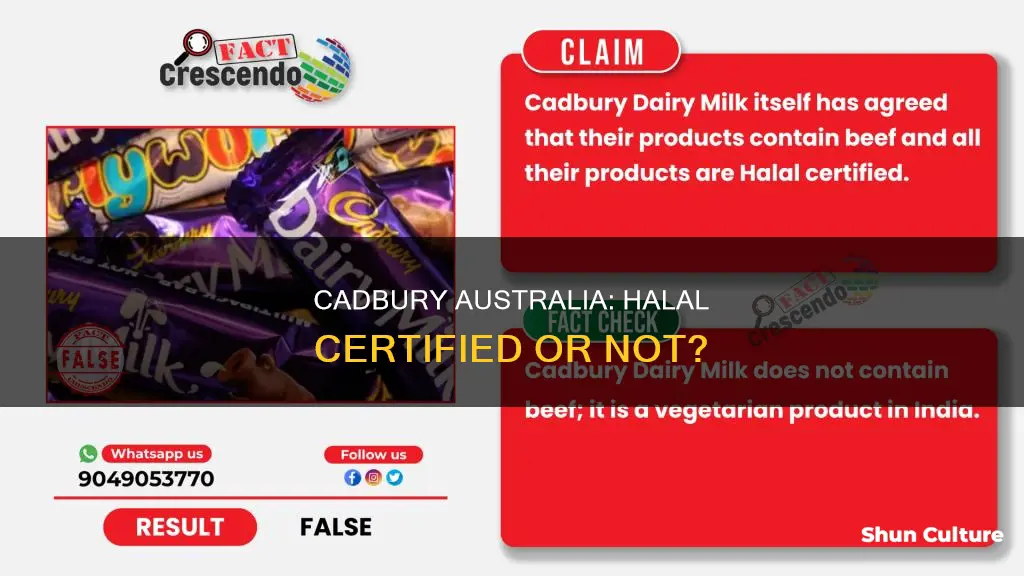 is cadbury made in australia halal