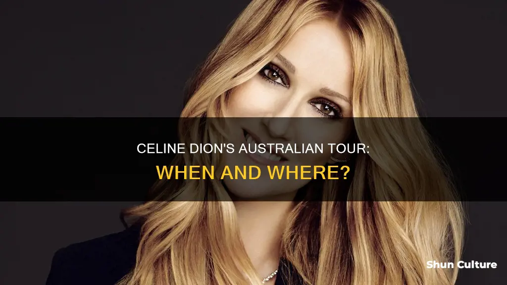 is celine dion coming to australia