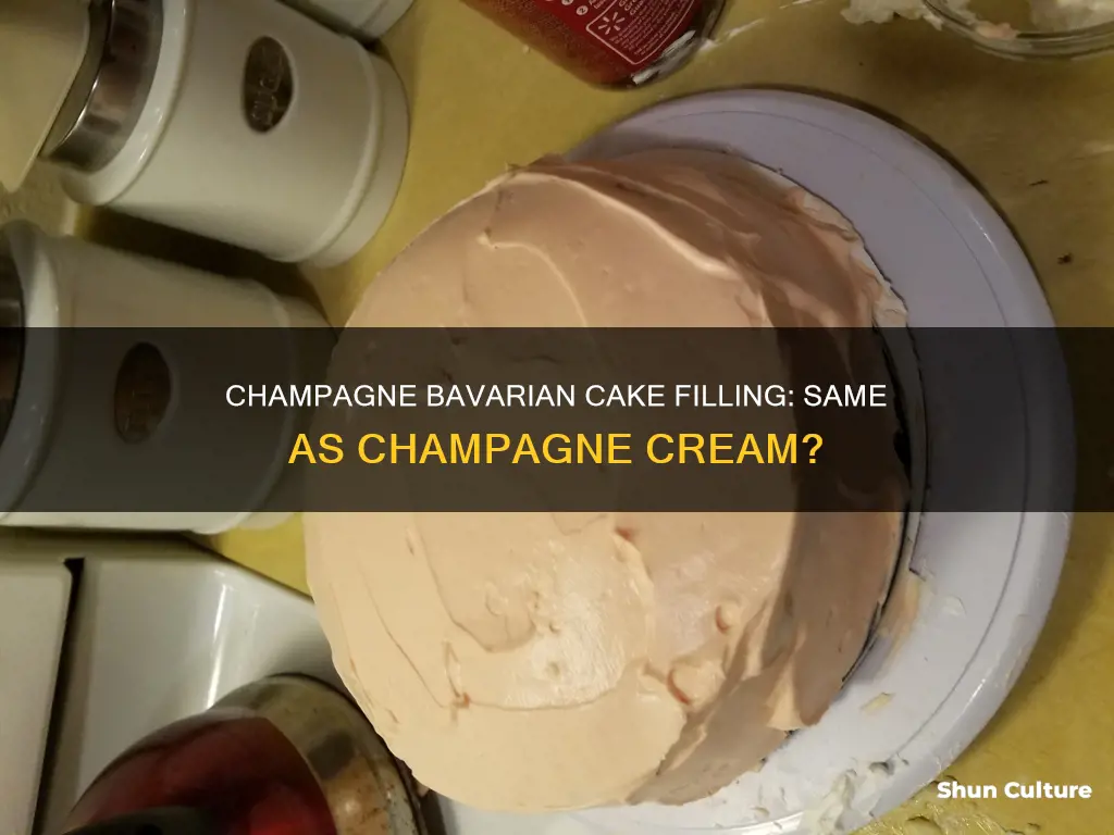 is champagne bavarian cake filling the same as champagne cream