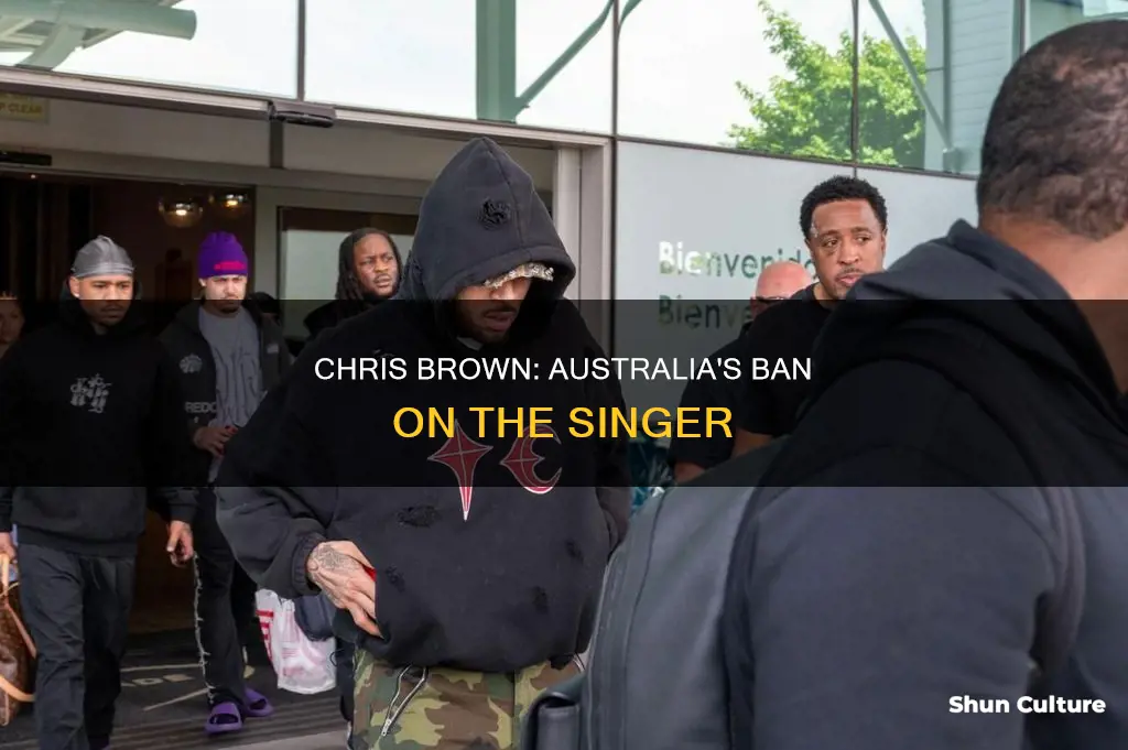 is chris brown banned from australia