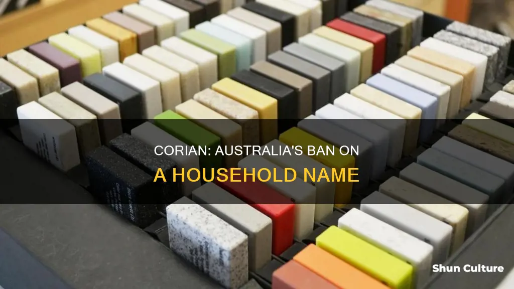 is corian banned in australia