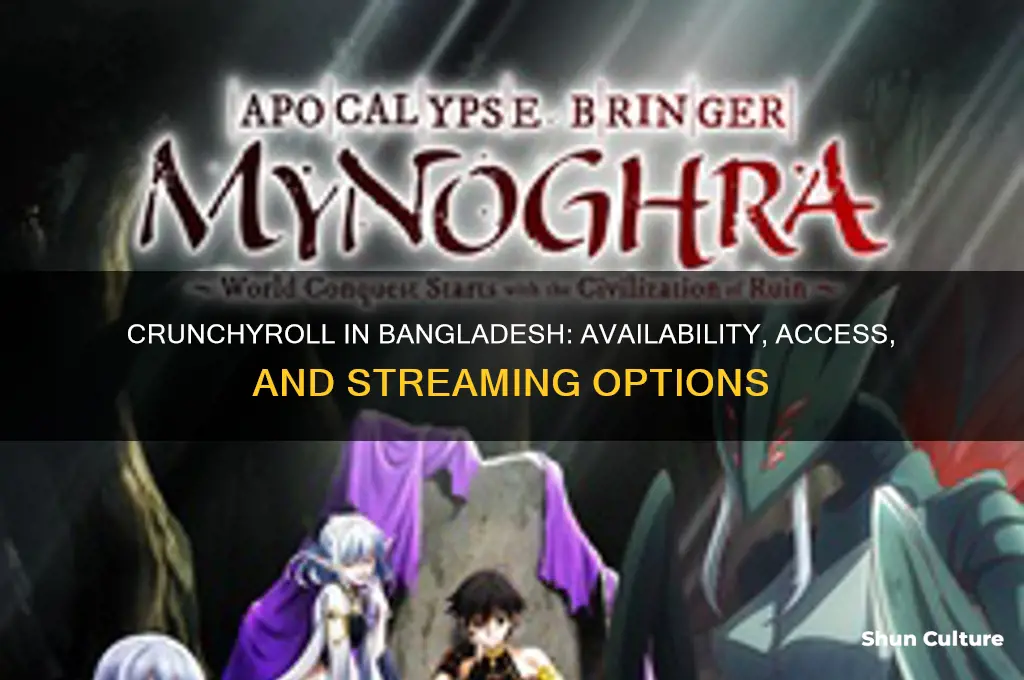 is crunchyroll available in bangladesh