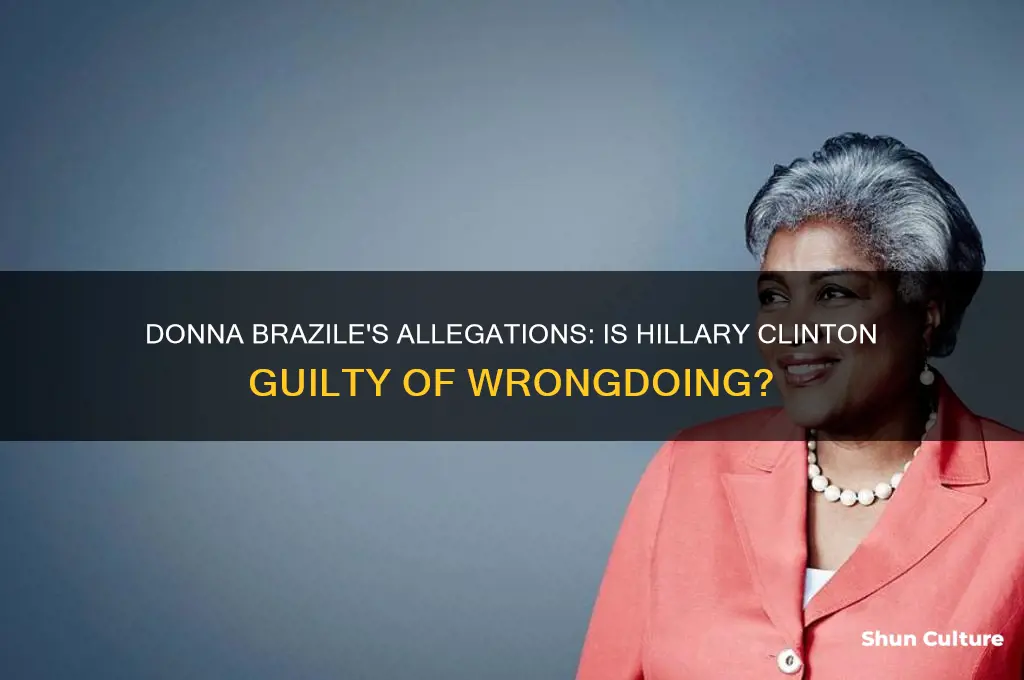 is donna brazil accusing hillary of wrongdoing