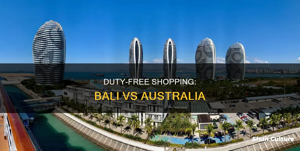 is duty free cheaper in bali or australia