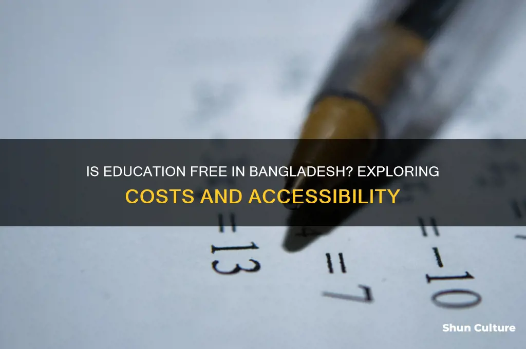 is education free in bangladesh