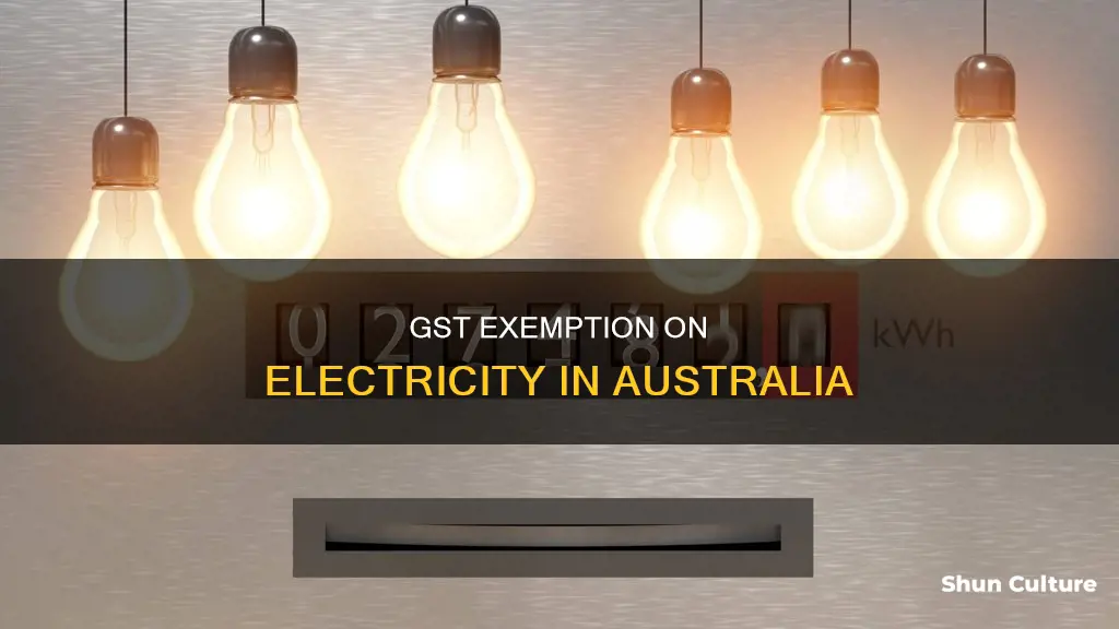 is electricity gst free in australia