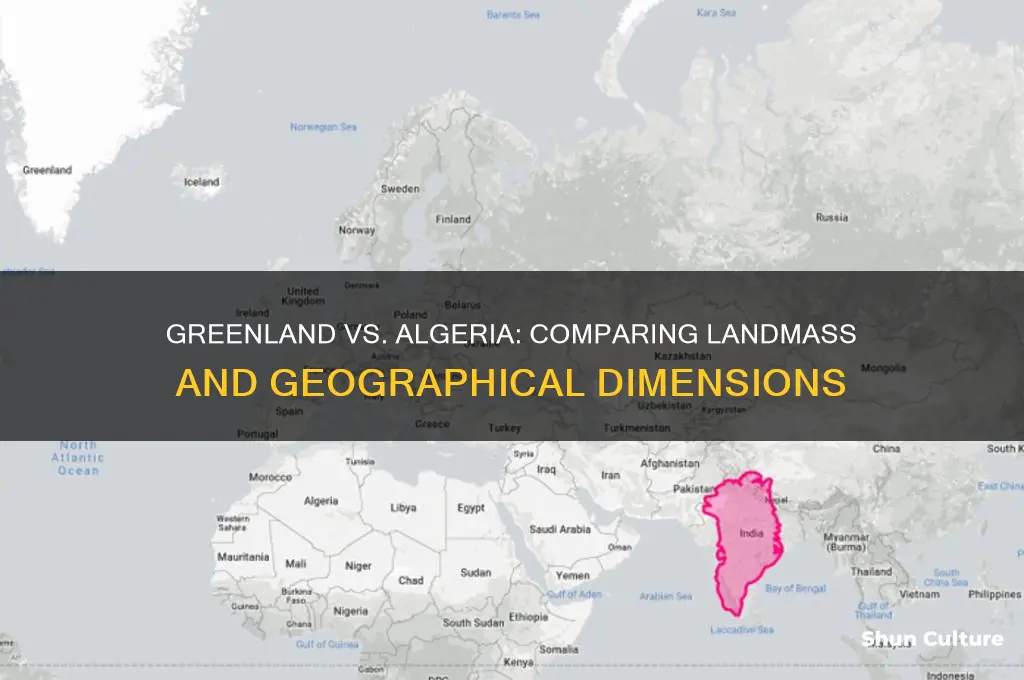is greenland the same size as algeria