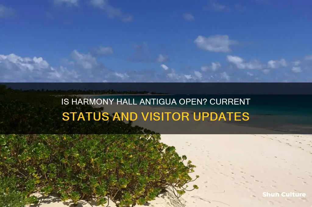 is harmony hall antigua open