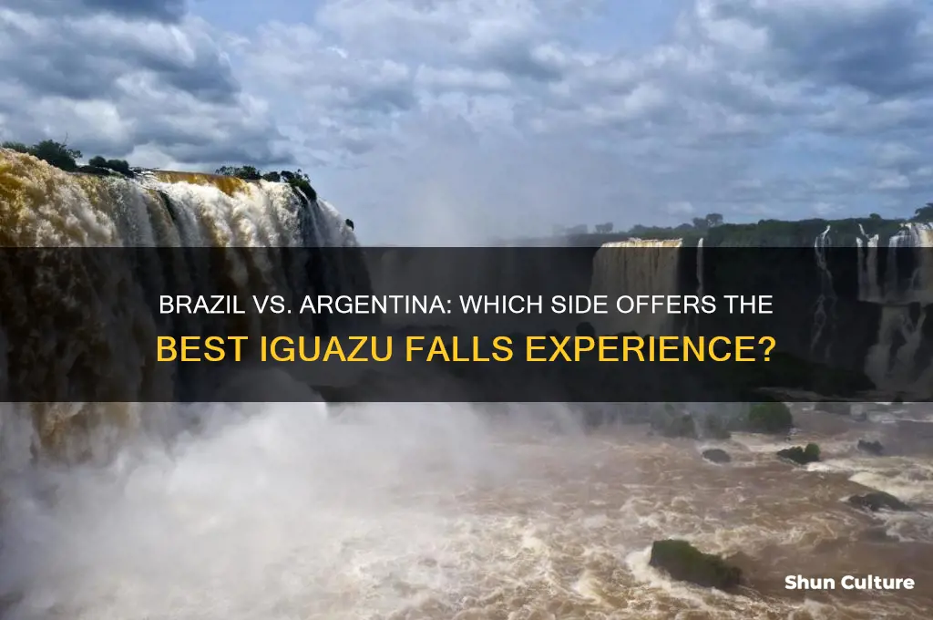 is iguazu falls better from brazil or argentina