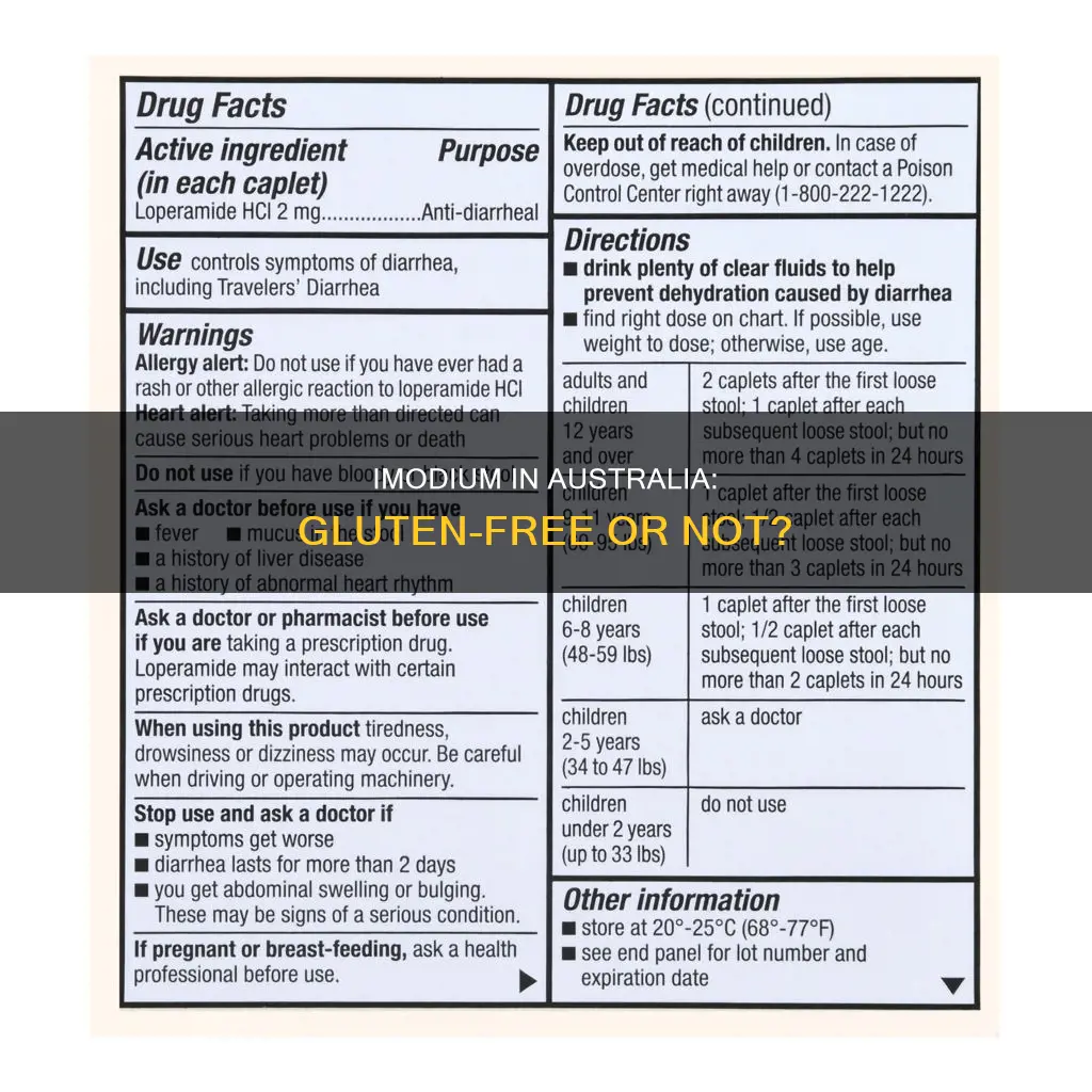 is imodium gluten free australia