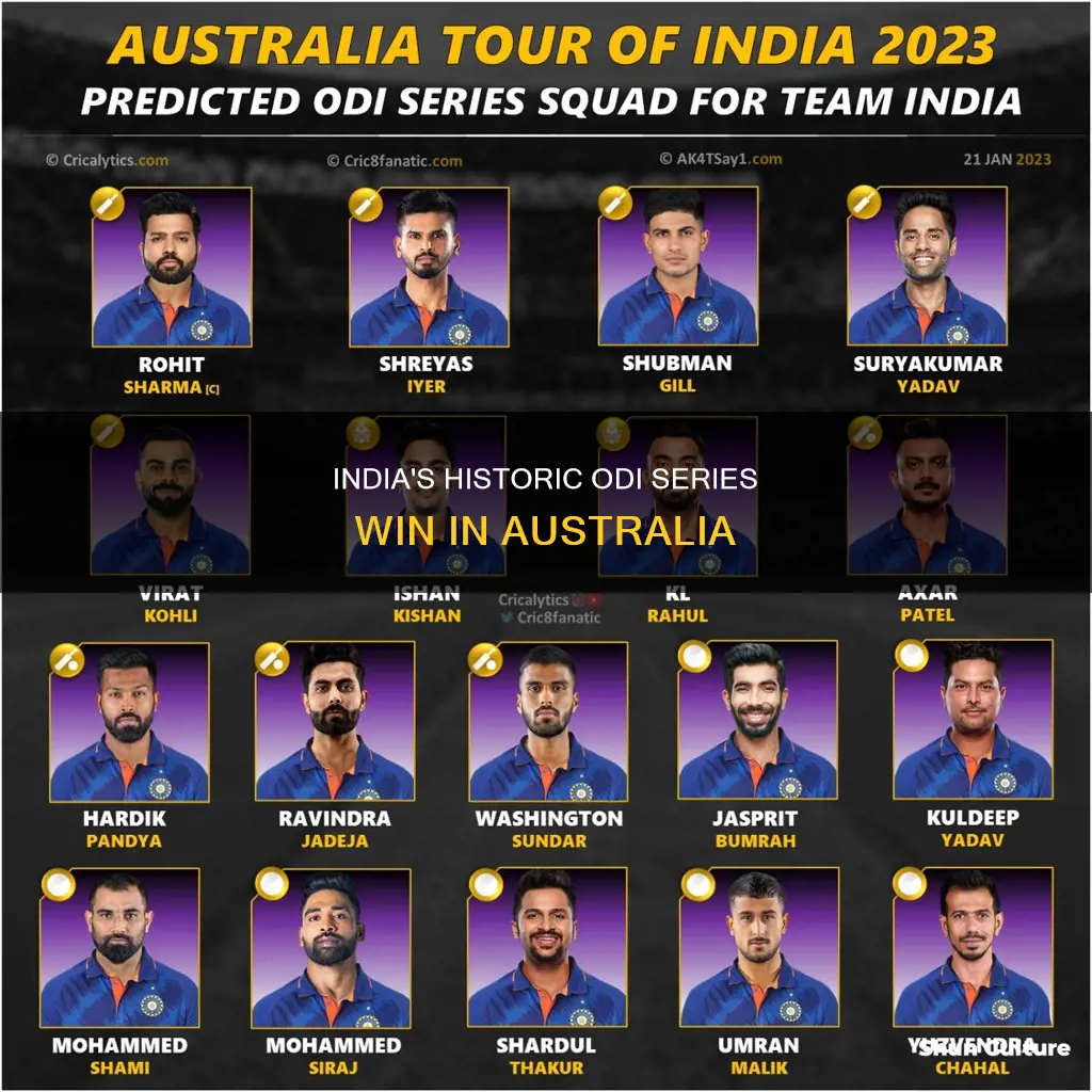 is india won odi series in australia