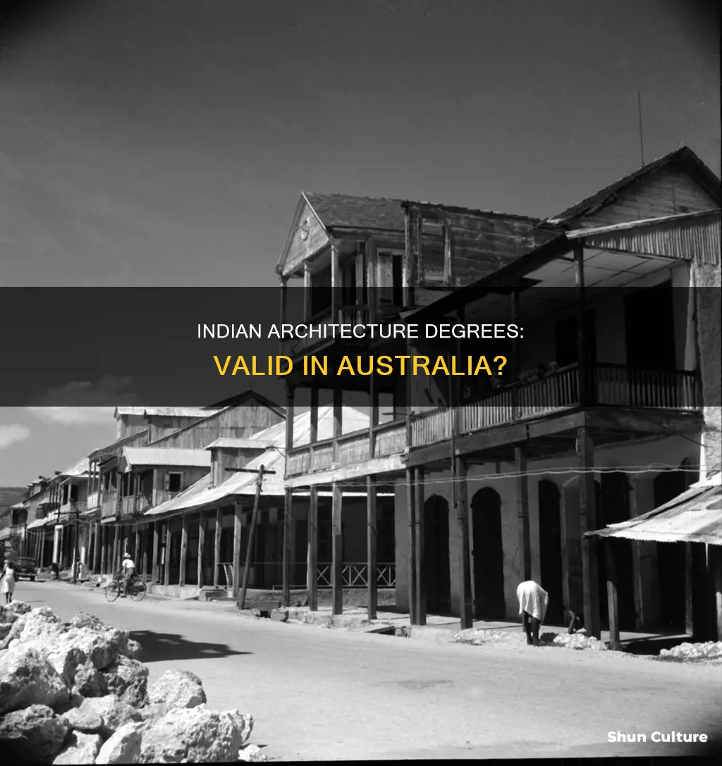 is indian architecture degree valid in australia