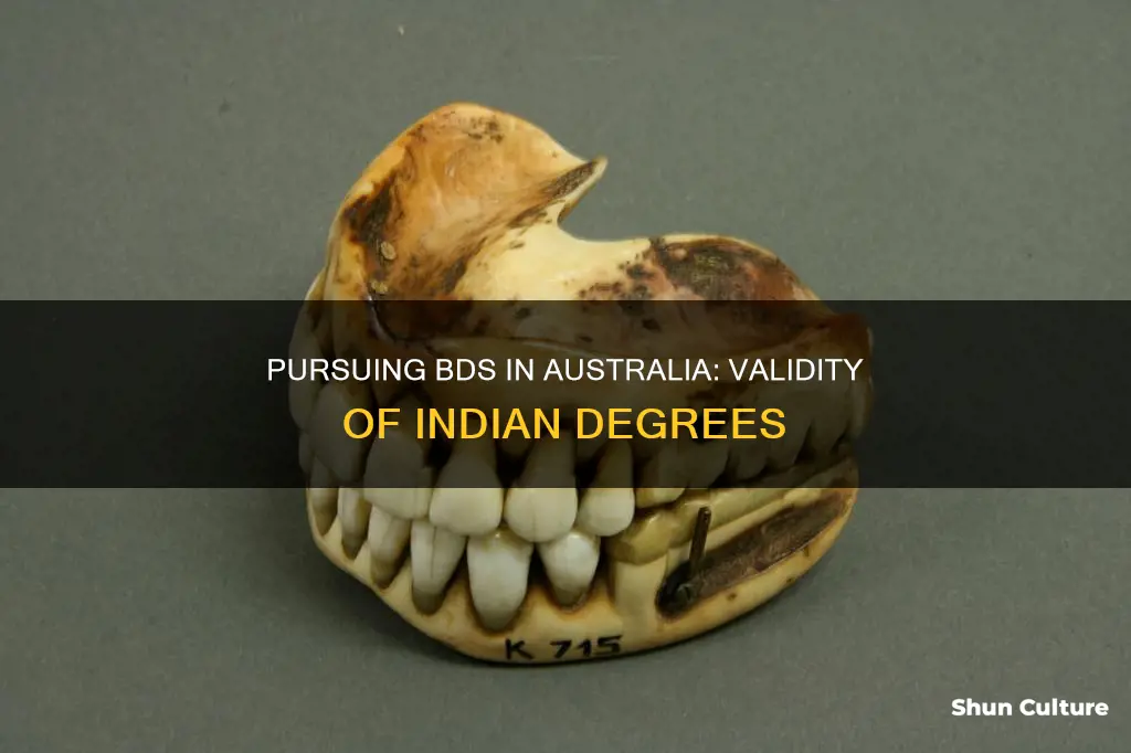 is indian bds valid in australia
