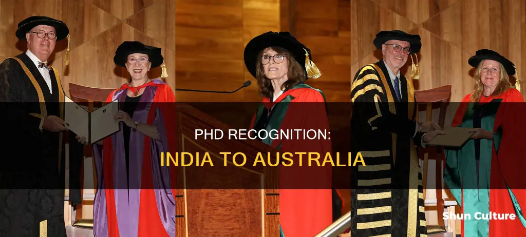 is indian phd recognised in australia