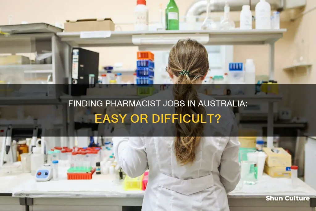 is it hard to find a pharmacist job in australia