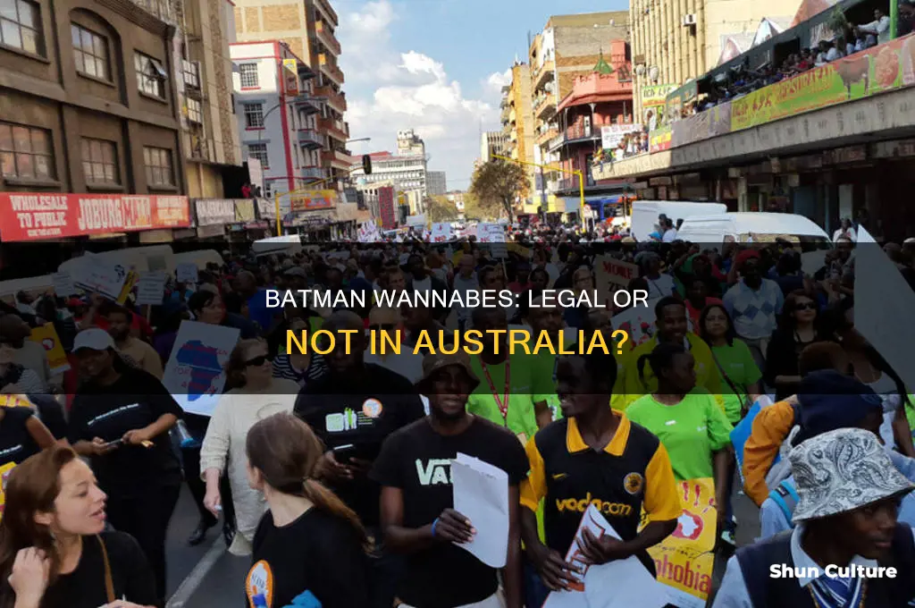 is it illegal in australia to dress up as batman