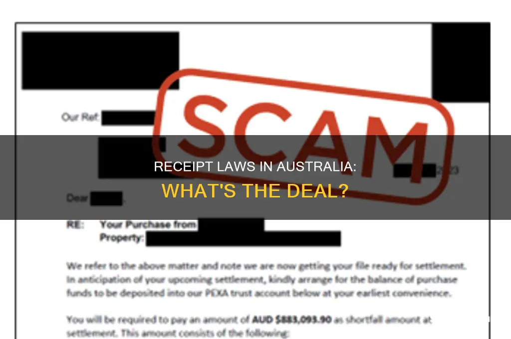 is it illegal not to give a receipt australia