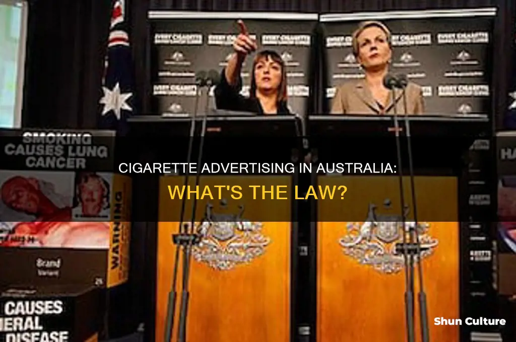 is it illegal to advertise cigarettes in australia