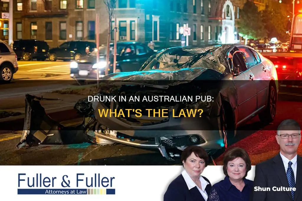is it illegal to be drunk in a pub australia
