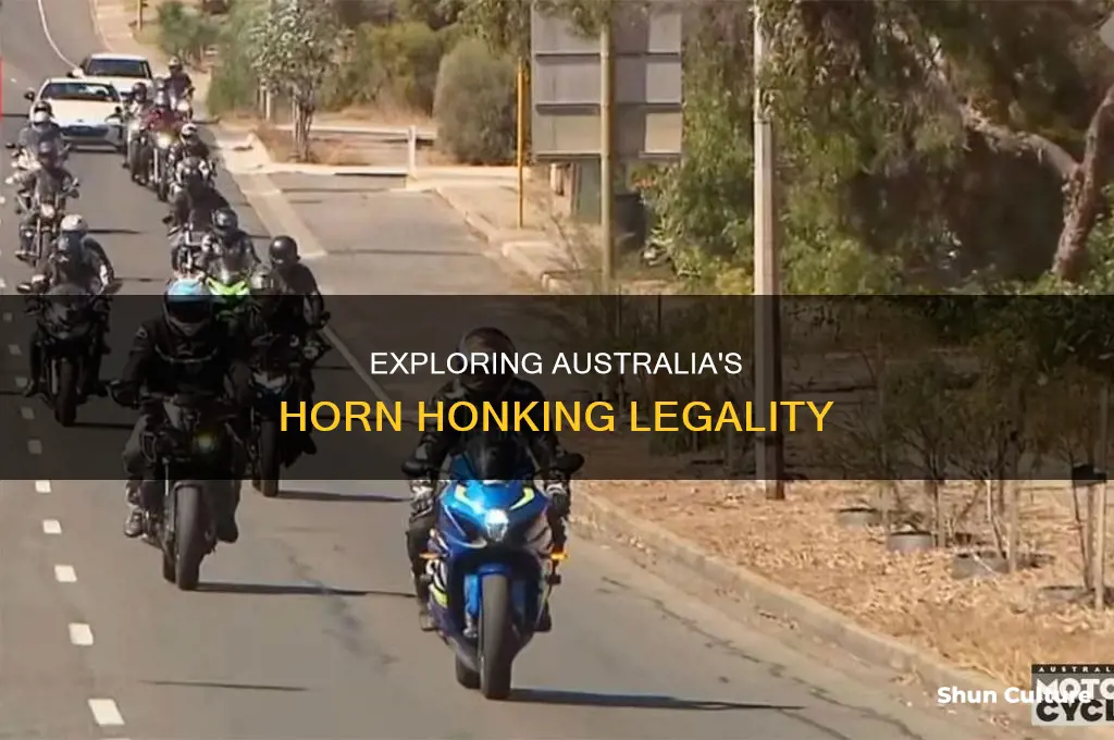 is it illegal to beep your horn in australia