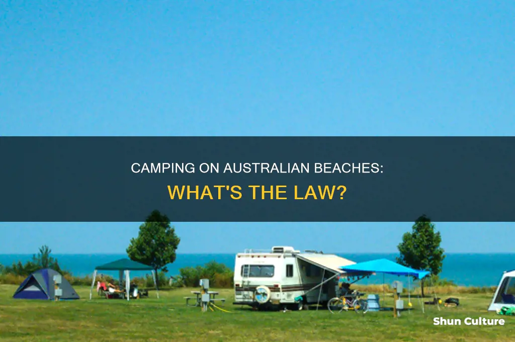 is it illegal to camp on the beach in australia