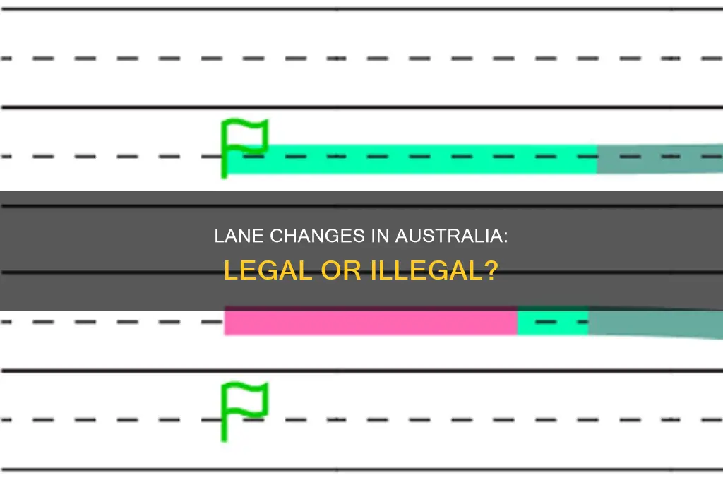 is it illegal to change lanes in an intersection australia