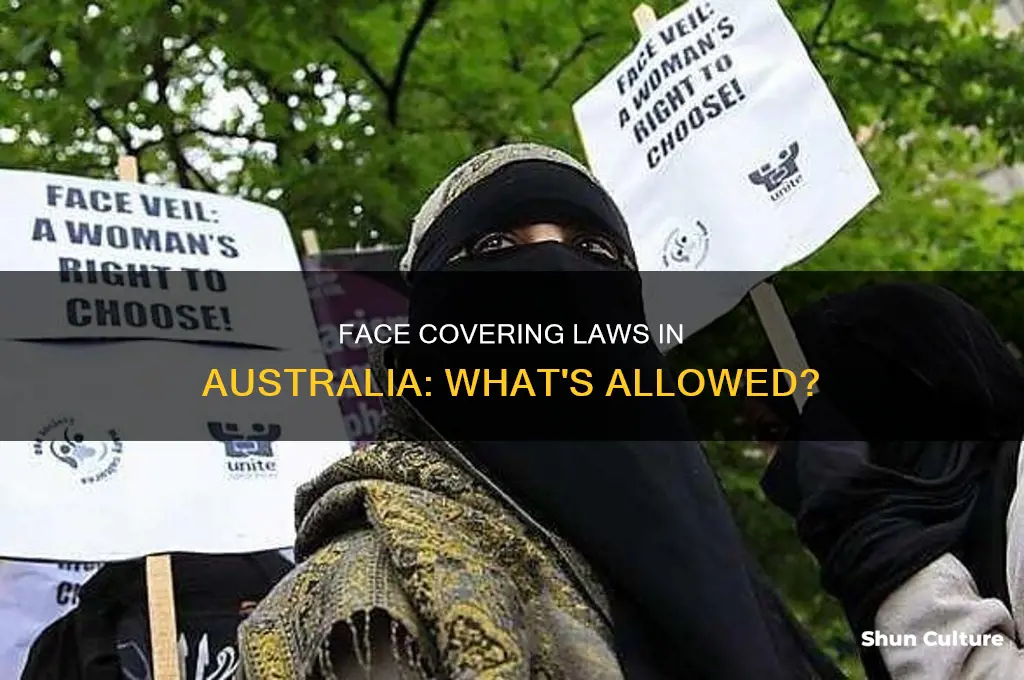 is it illegal to cover your face in public australia