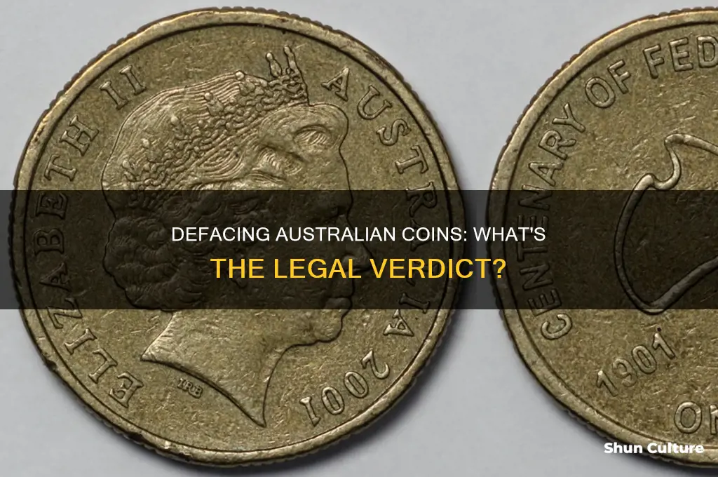 is it illegal to deface australian coins
