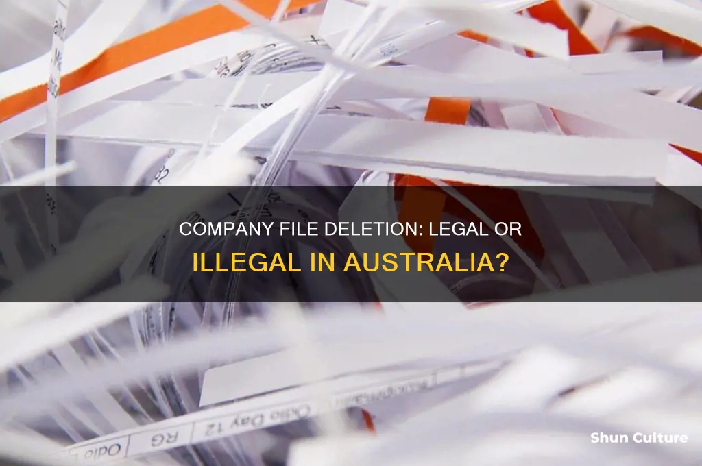 is it illegal to delete company files australia