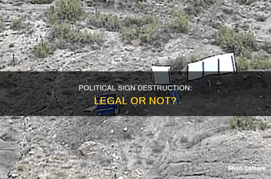 is it illegal to destroy political signs australia