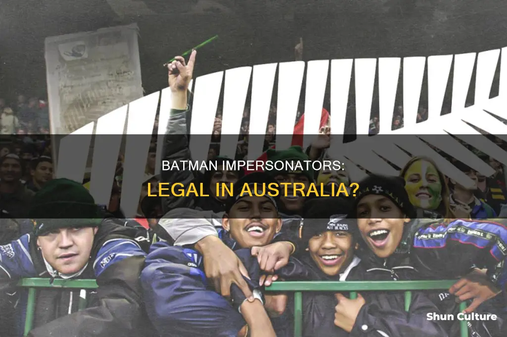 is it illegal to dress up like batman in australia