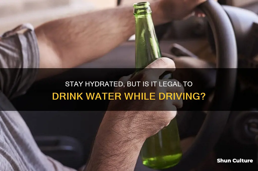 is it illegal to drink water while driving in australia