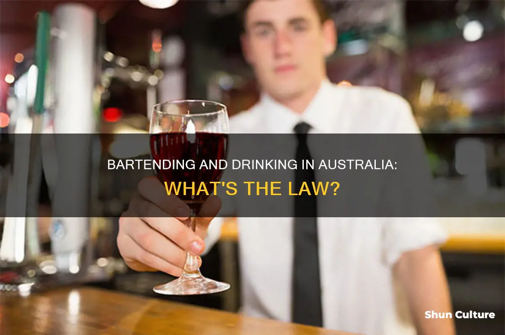 is it illegal to drink while bartending australia
